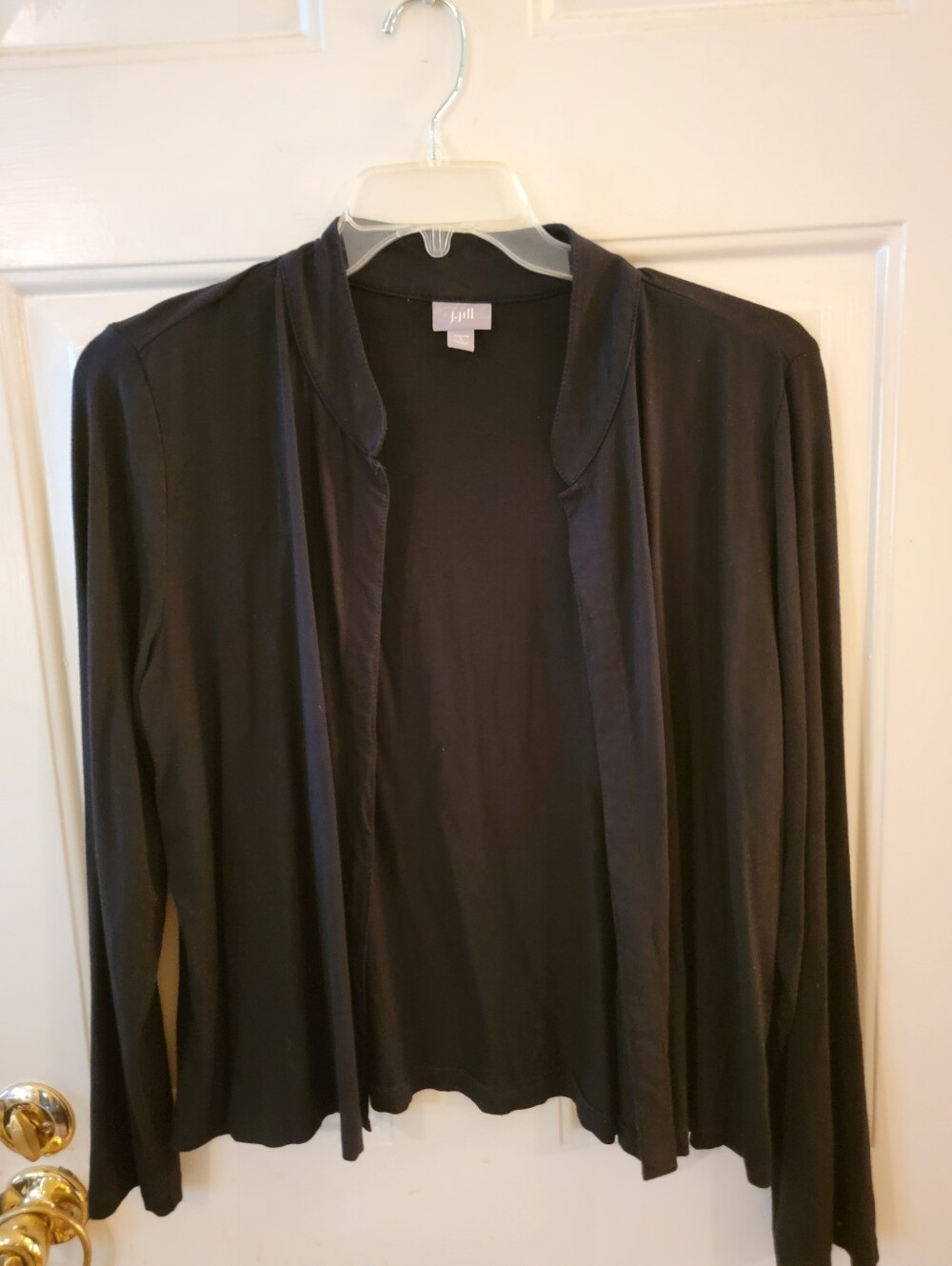 J Jill Black Open-Front Women's Cardigan Sweater